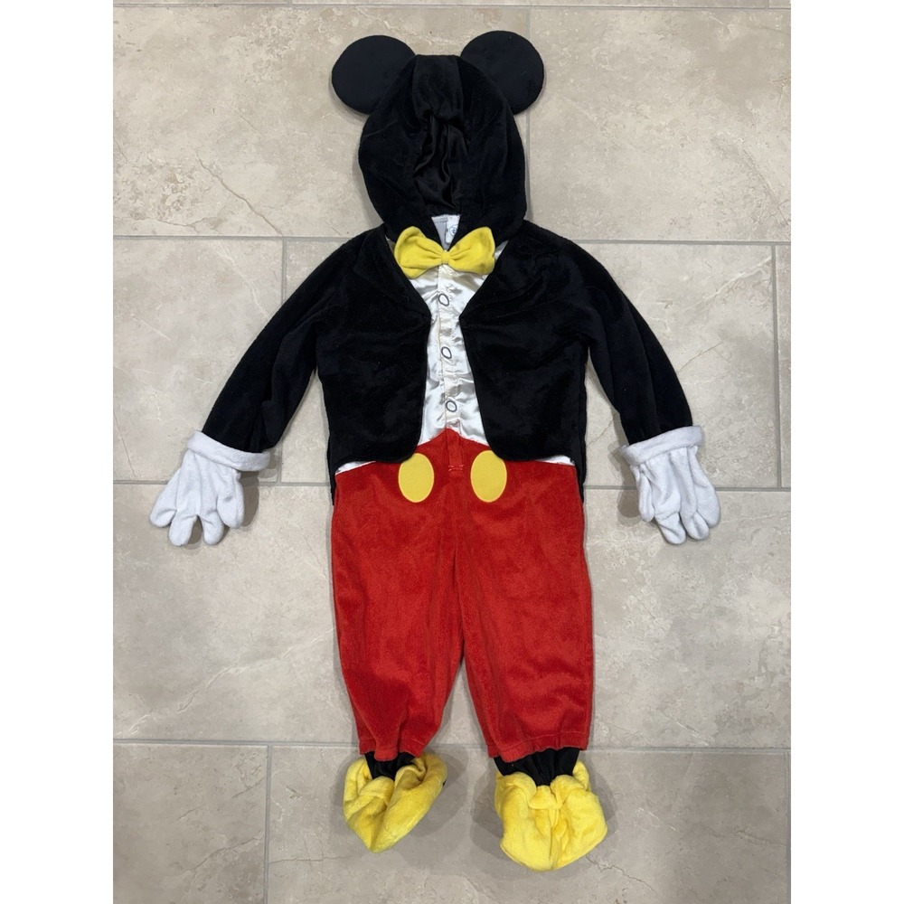 Vintage Disney Mickey Mouse Plush Halloween Costume Size 2T Tux Dress Up Cosplay
